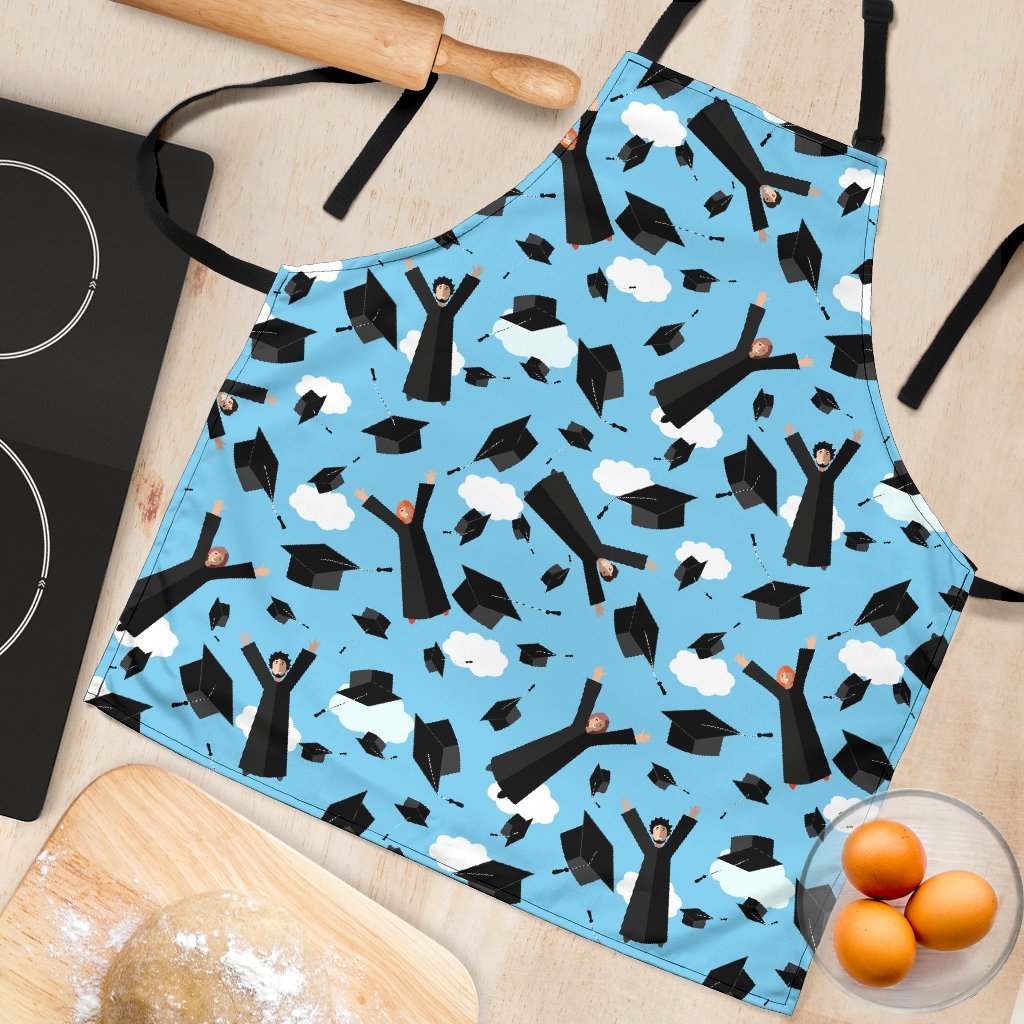 Graduation Day Pattern Print Women's Apron-grizzshop