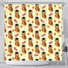 Graduation Owl Pattern Print Bathroom Shower Curtain-grizzshop