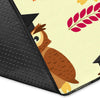 Graduation Owl Pattern Print Floor Mat-grizzshop