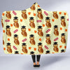 Graduation Owl Pattern Print Hooded Blanket-grizzshop