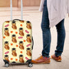 Graduation Owl Pattern Print Luggage Cover Protector-grizzshop