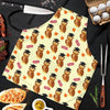 Graduation Owl Pattern Print Men's Apron-grizzshop