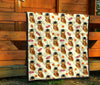 Graduation Owl Pattern Print Quilt-grizzshop