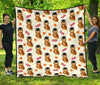 Graduation Owl Pattern Print Quilt-grizzshop