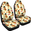 Graduation Owl Pattern Print Universal Fit Car Seat Covers-grizzshop