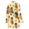 Graduation Owl Pattern Print Women Long Robe-grizzshop