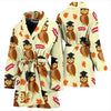 Graduation Owl Pattern Print Women Long Robe-grizzshop