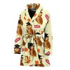 Graduation Owl Pattern Print Women Long Robe-grizzshop