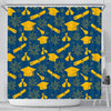 Graduation Pattern Print Bathroom Shower Curtain-grizzshop