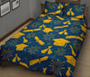 Graduation Pattern Print Bed Set Quilt-grizzshop