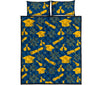 Graduation Pattern Print Bed Set Quilt-grizzshop