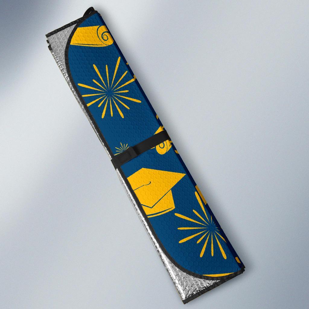 Graduation Pattern Print Car Sun Shade-grizzshop