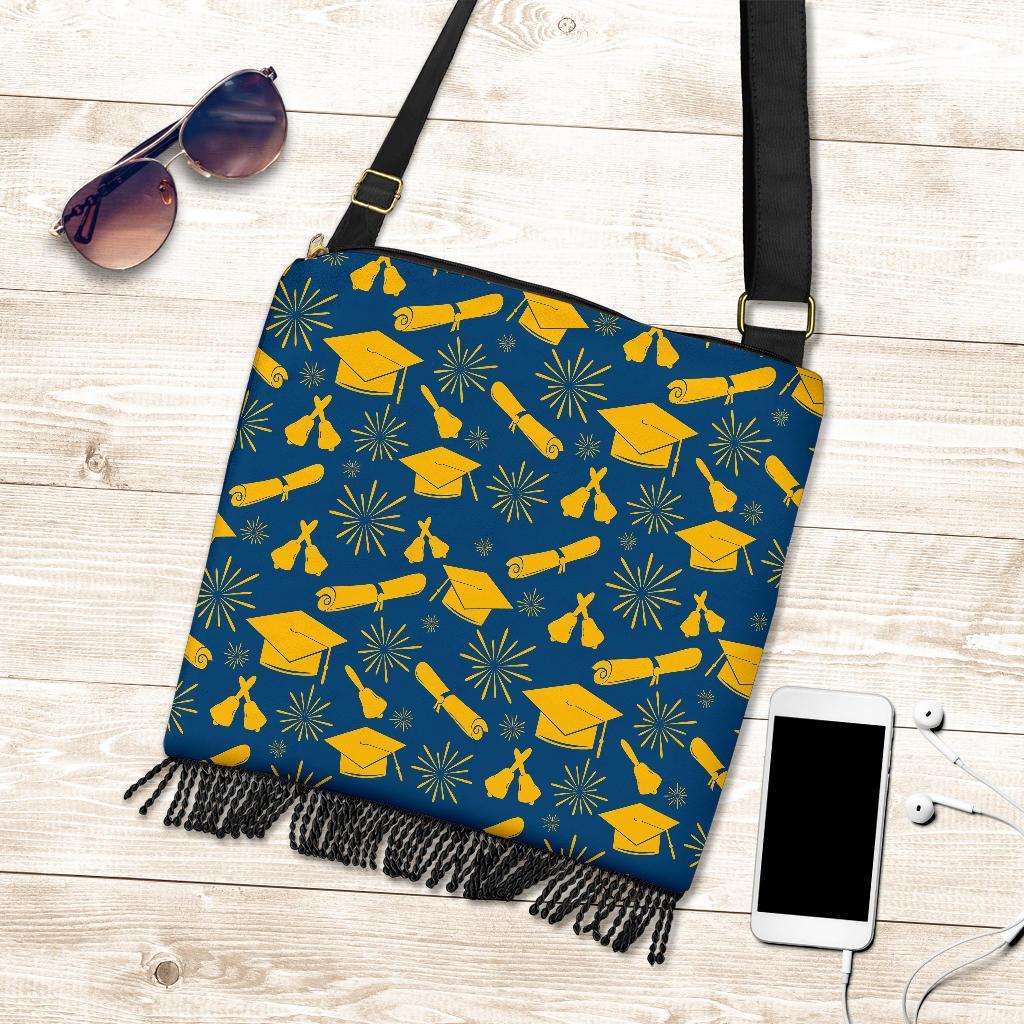 Graduation Pattern Print Crossbody bags-grizzshop