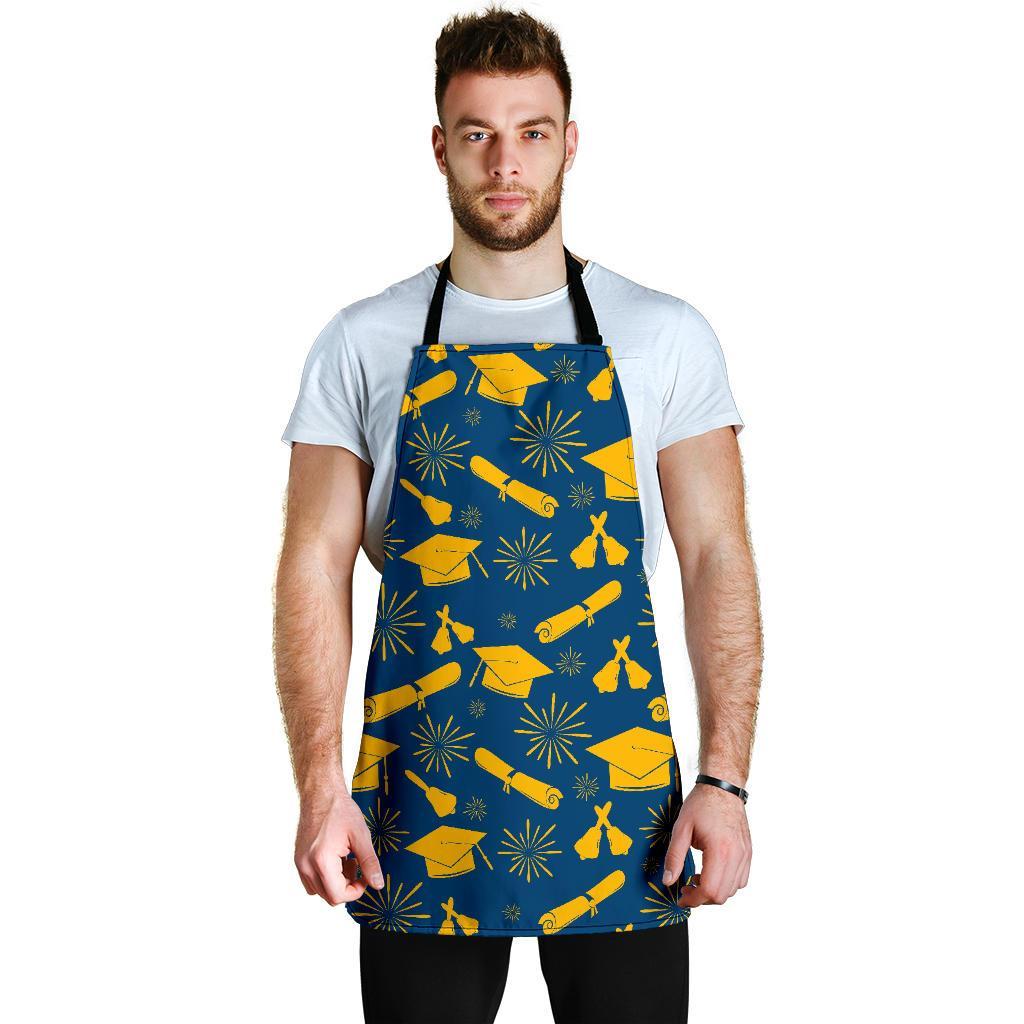 Graduation Pattern Print Men's Apron-grizzshop