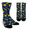 Graduation Pattern Print Unisex Crew Socks-grizzshop