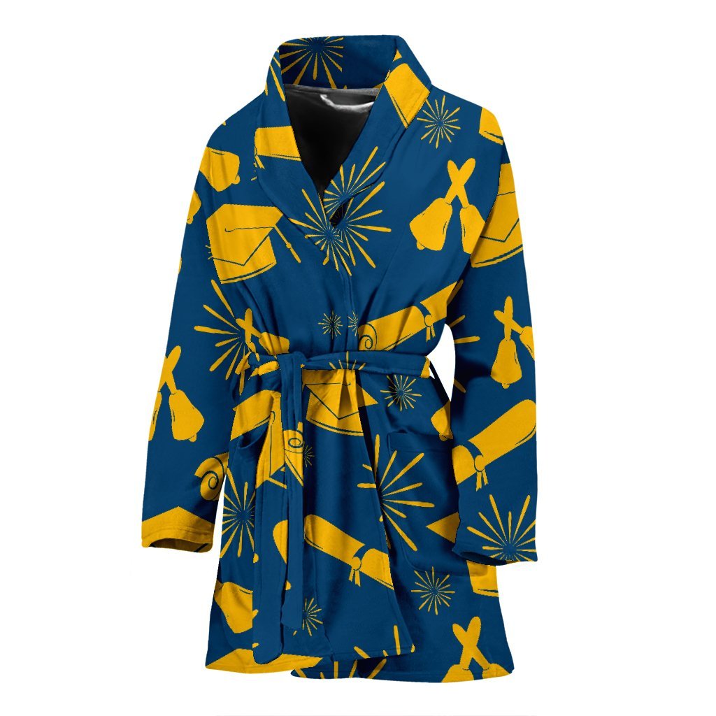 Graduation Pattern Print Women Long Robe-grizzshop