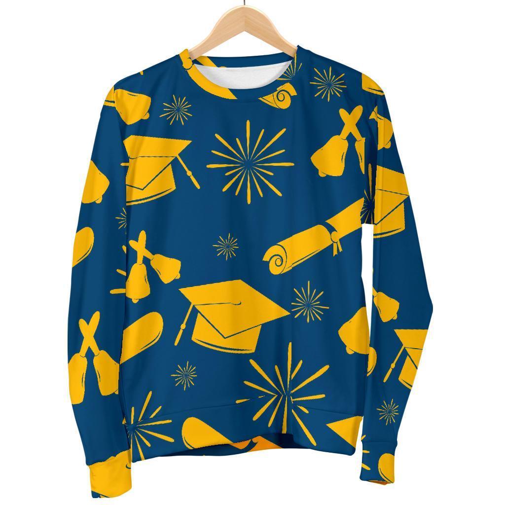 Graduation Pattern Print Women's Sweatshirt-grizzshop