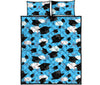 Graduation Print Pattern Bed Set Quilt-grizzshop