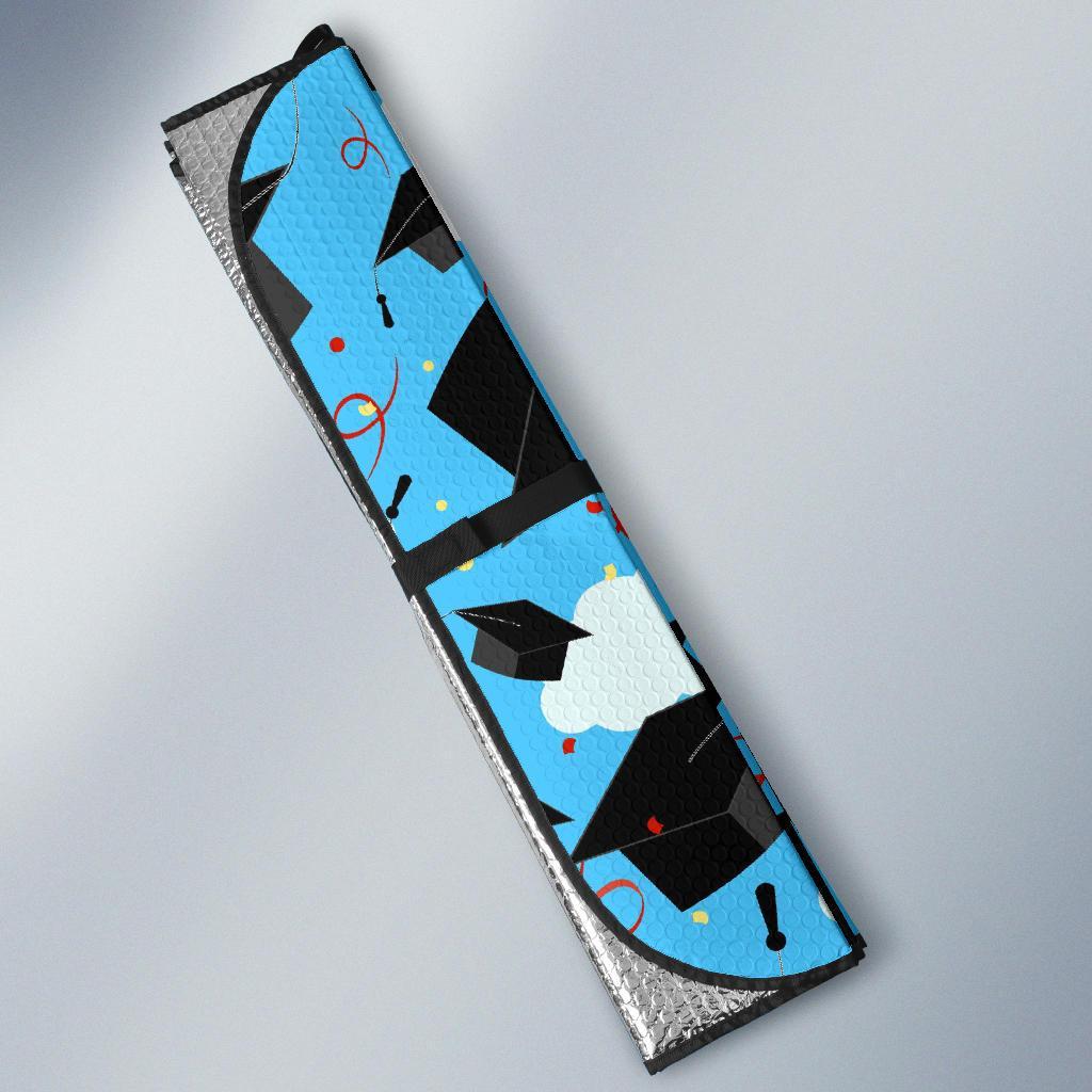 Graduation Print Pattern Car Sun Shade-grizzshop