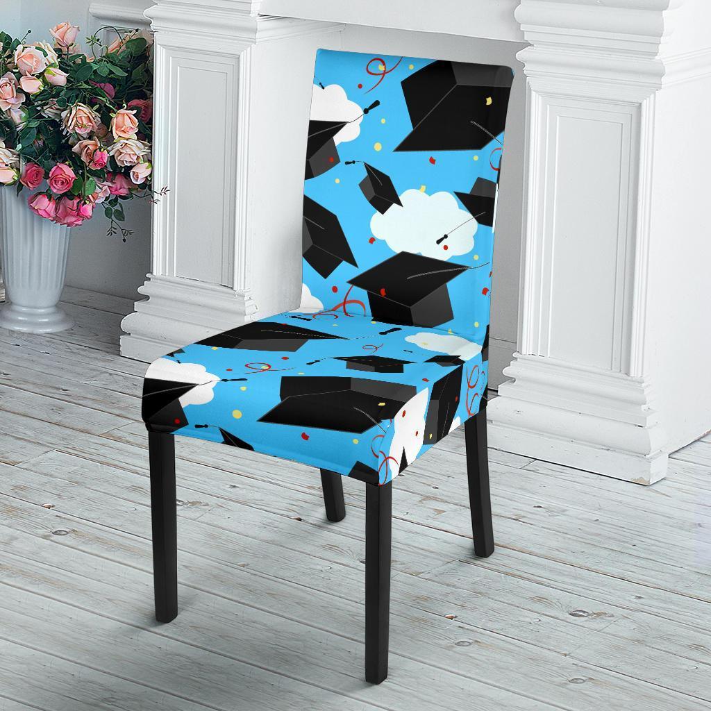 Graduation Print Pattern Chair Cover-grizzshop