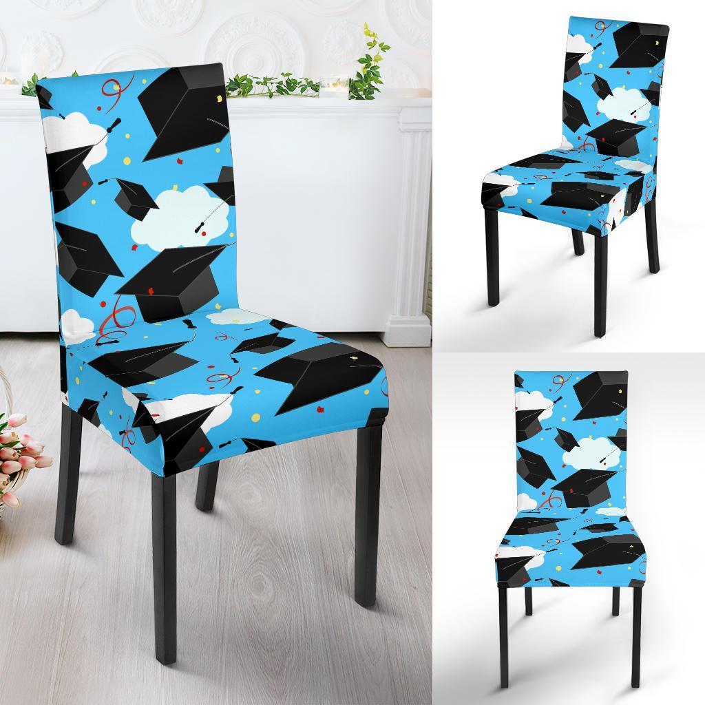 Graduation Print Pattern Chair Cover-grizzshop