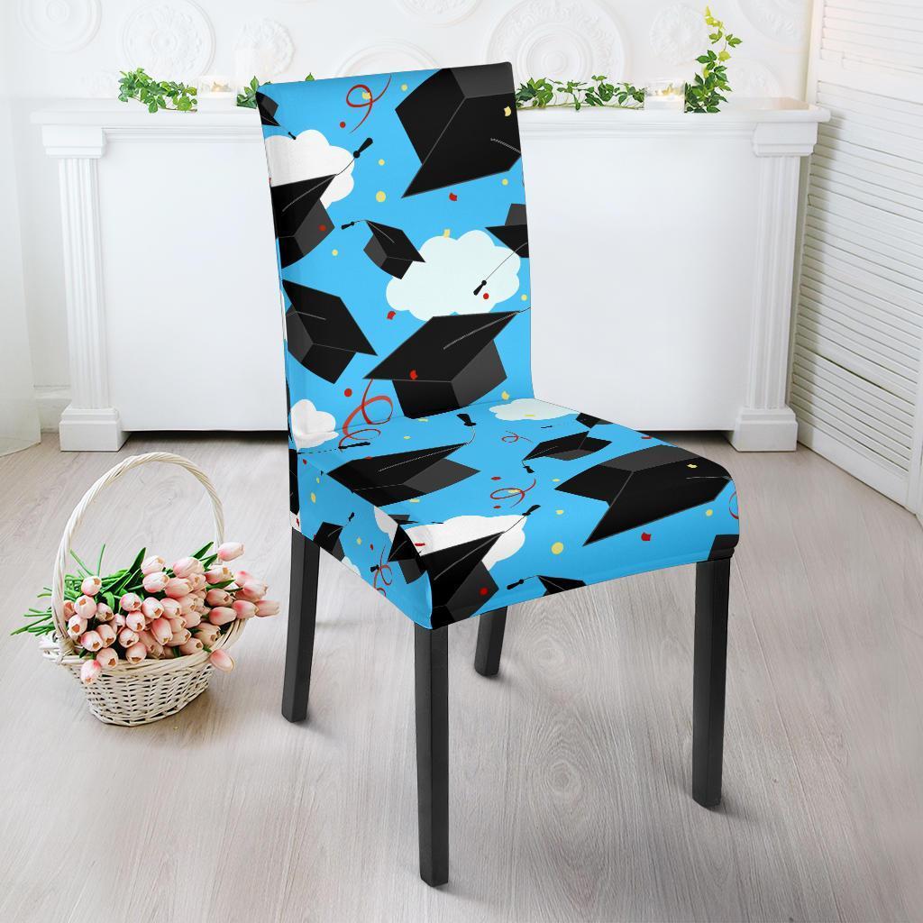 Graduation Print Pattern Chair Cover-grizzshop