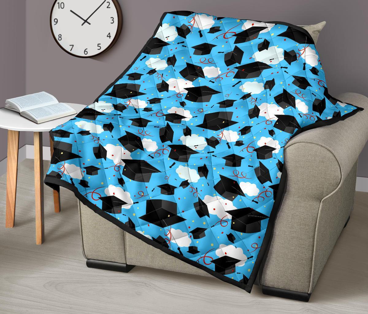 Graduation Print Pattern Quilt-grizzshop