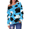 Graduation Print Pattern Women Off Shoulder Sweatshirt-grizzshop