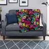 Graffiti Abstract Hiphop Lip Blanket-grizzshop