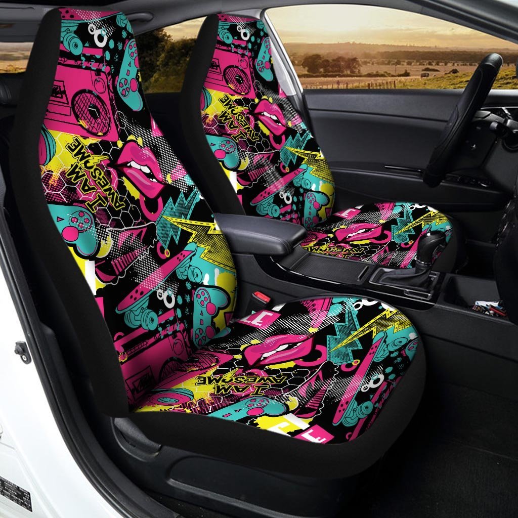 Graffiti Abstract Hiphop Lip Car Seat Covers-grizzshop