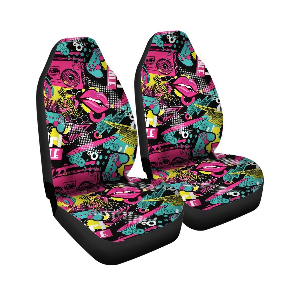 Graffiti Abstract Hiphop Lip Car Seat Covers-grizzshop