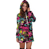 Graffiti Abstract Hiphop Lip Hoodie Dress-grizzshop