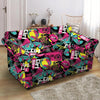 Graffiti Abstract Hiphop Lip Loveseat Cover-grizzshop