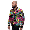 Graffiti Abstract Hiphop Lip Men's Bomber Jacket-grizzshop