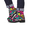 Graffiti Abstract Hiphop Lip Men's Boots-grizzshop