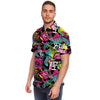 Graffiti Abstract Hiphop Lip Men's Short Sleeve Shirt-grizzshop