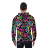 Graffiti Abstract Hiphop Lip Men's Zip Up Hoodie-grizzshop