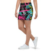 Graffiti Abstract Hiphop Lip Mini Skirt-grizzshop