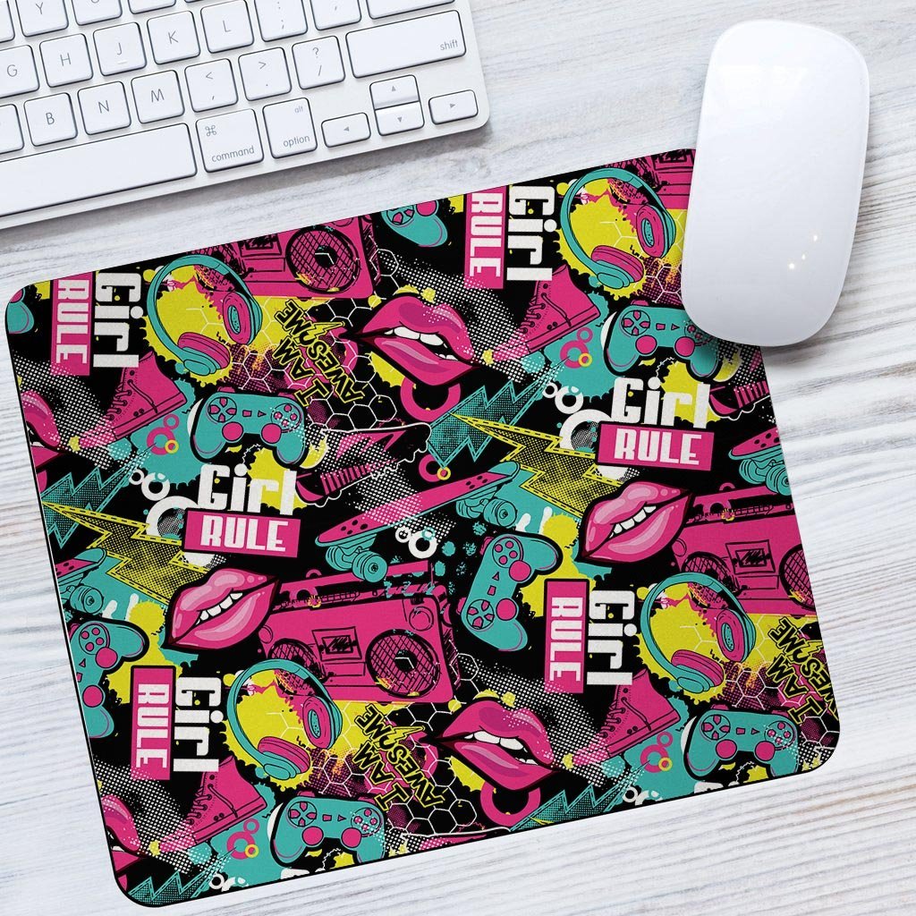 Graffiti Abstract Hiphop Lip Mouse Pad-grizzshop