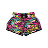 Graffiti Abstract Hiphop Lip Muay Thai Boxing Shorts-grizzshop