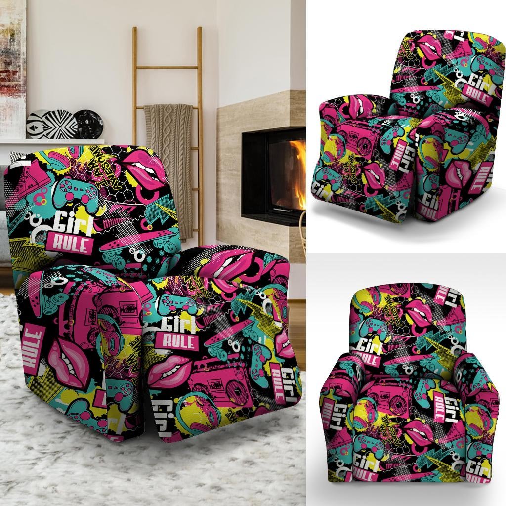 Graffiti Abstract Hiphop Lip Recliner Cover-grizzshop