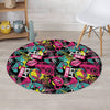 Graffiti Abstract Hiphop Lip Round Rug-grizzshop