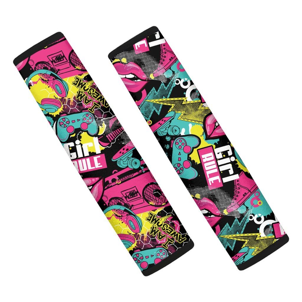 Graffiti Abstract Hiphop Lip Seat Belt Cover-grizzshop