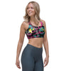 Graffiti Abstract Hiphop Lip Sports Bra-grizzshop