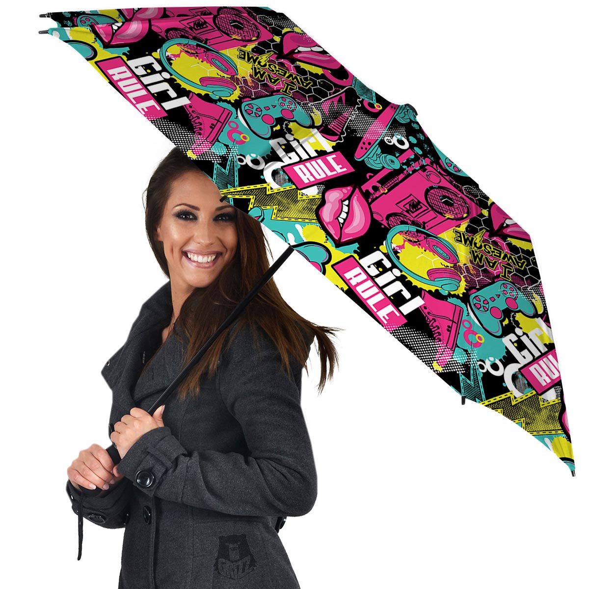 Graffiti Abstract Hiphop Lip Umbrella-grizzshop