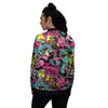 Graffiti Abstract Hiphop Lip Women's Bomber Jacket-grizzshop