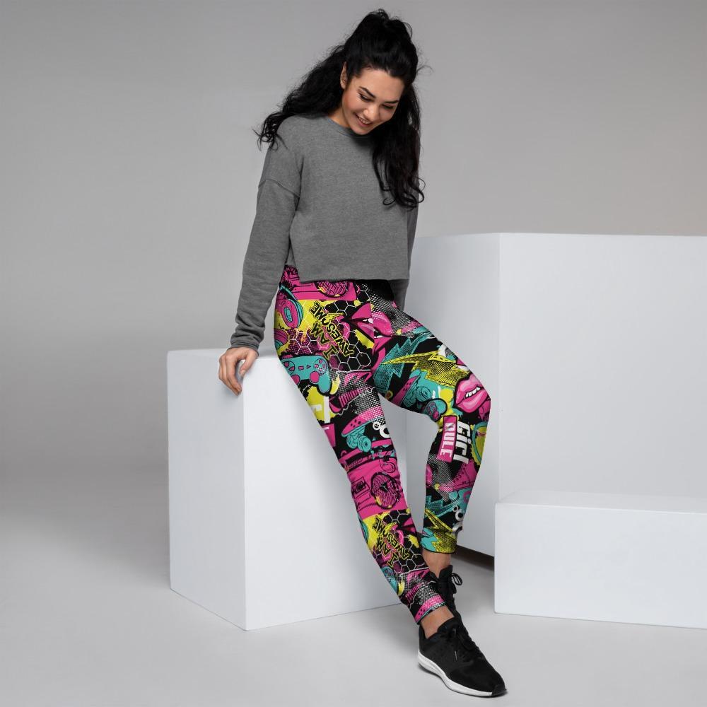 Graffiti Abstract Hiphop Lip Women's Joggers-grizzshop