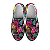 Graffiti Abstract Hiphop Lip Women's Slip On Sneakers-grizzshop