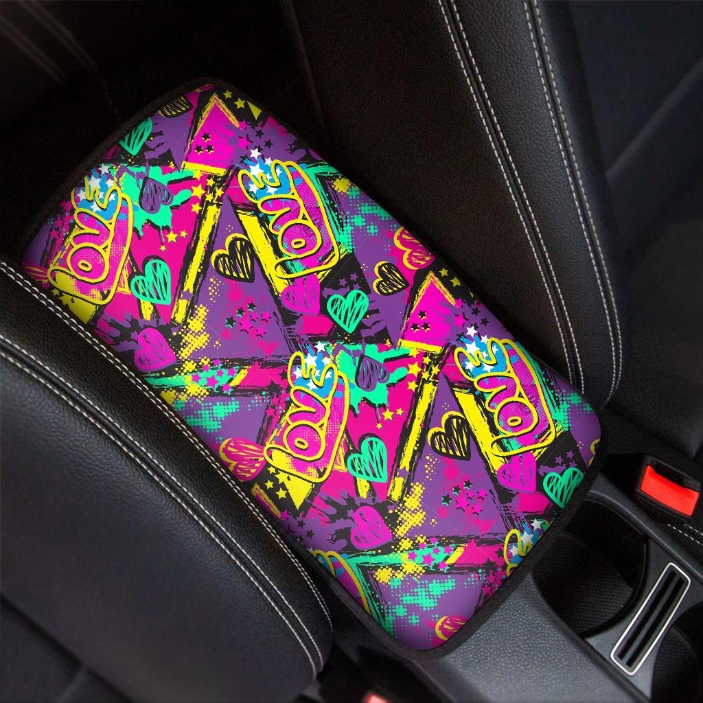 Graffiti Airbrush Love Print Car Console Cover-grizzshop