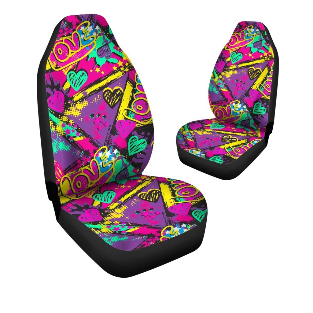 Graffiti Airbrush Love Print Car Seat Covers-grizzshop